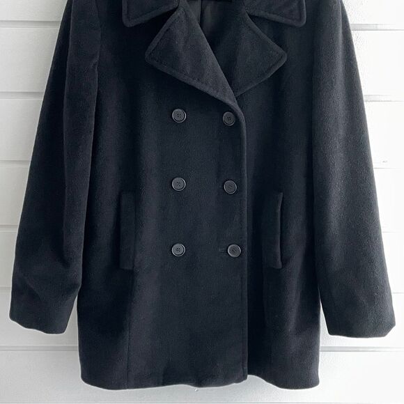 Larry Levine Exclusively For Nordstrom Double Breasted Lambswool Cashmere Coat 8 - Picture 7 of 13